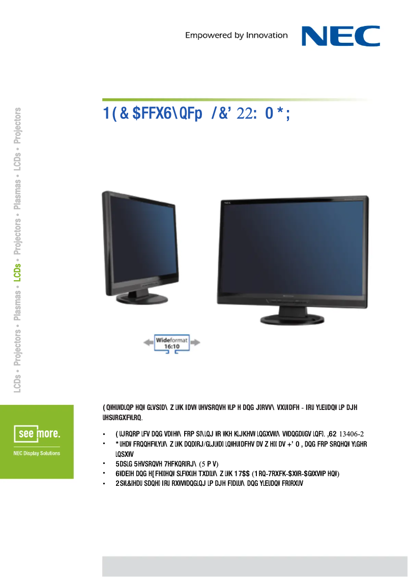 Imagen de la primera página del manual del dispositivo AccuSync LCD22WMGX