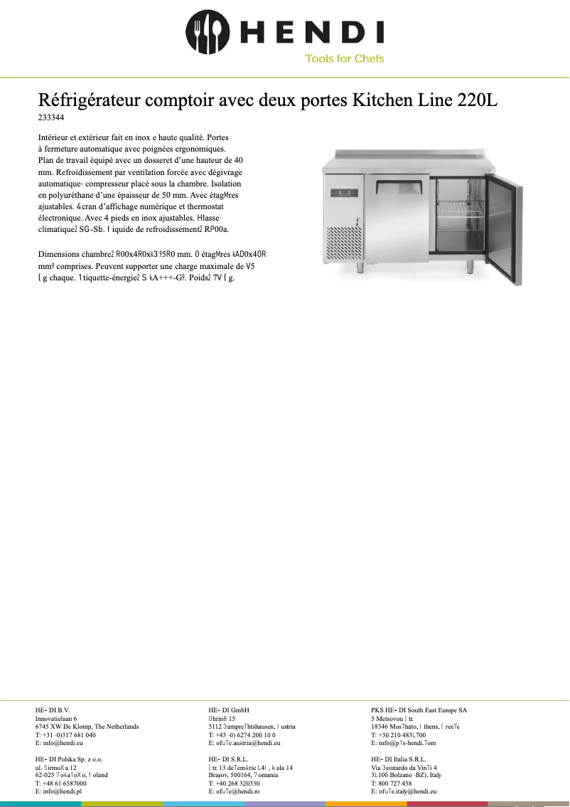 Página 1 del manual Ficha técnica Arktic 233344