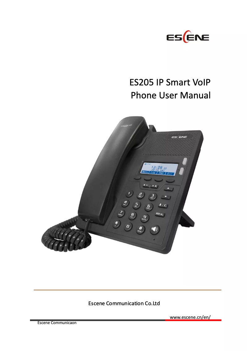 Imagen de la primera página del manual del dispositivo ES205