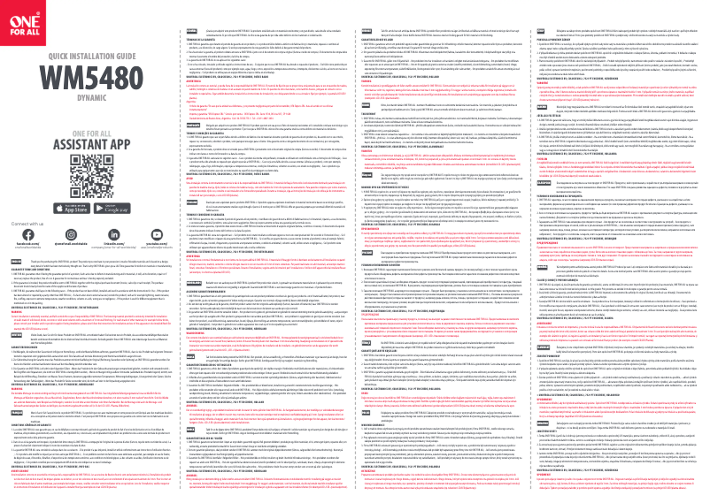 Página nº 1 - Manual de usuario One for all WM 5480