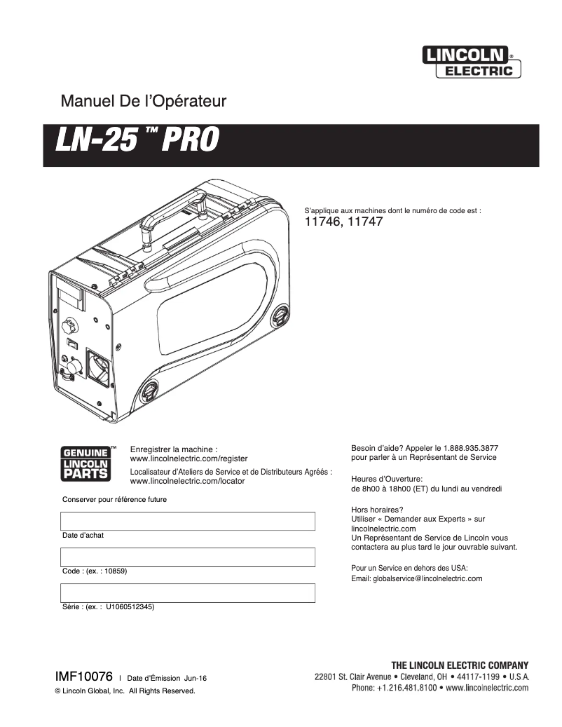 Imagen de la primera página del manual del dispositivo LN-25 PRO