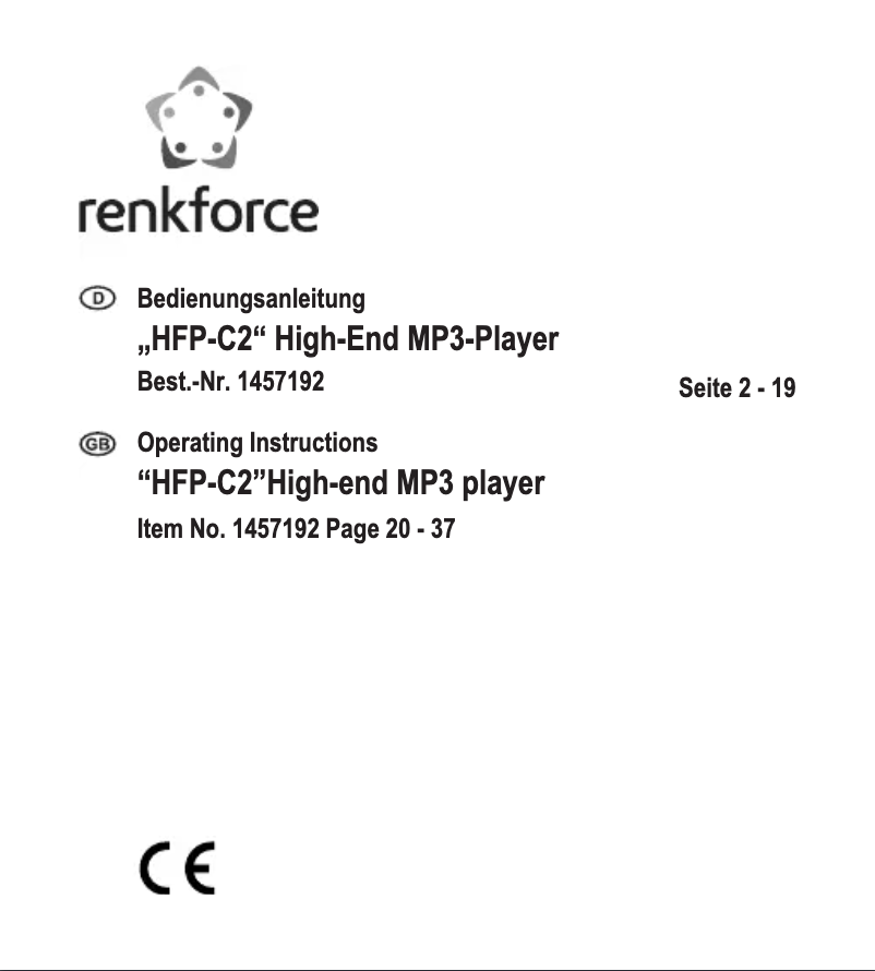 Imagen de la primera página del manual del dispositivo HFP-C2