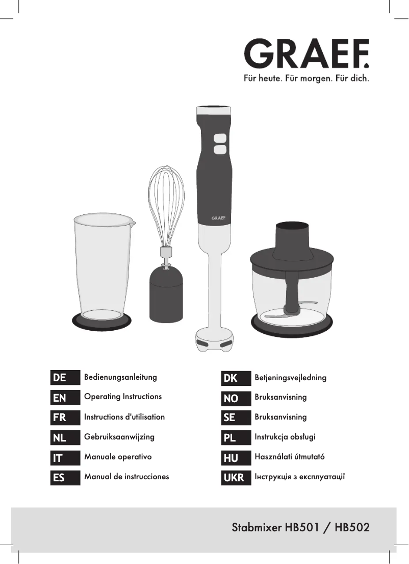 Página 1 del manual Manual de usuario Graef HB 501