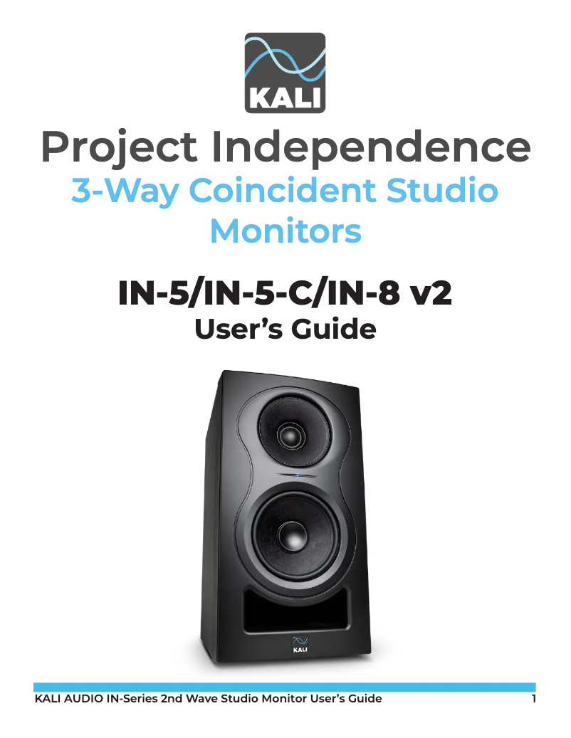 Página 1 del manual Manual de usuario Kali Audio Independence IN-8 v2