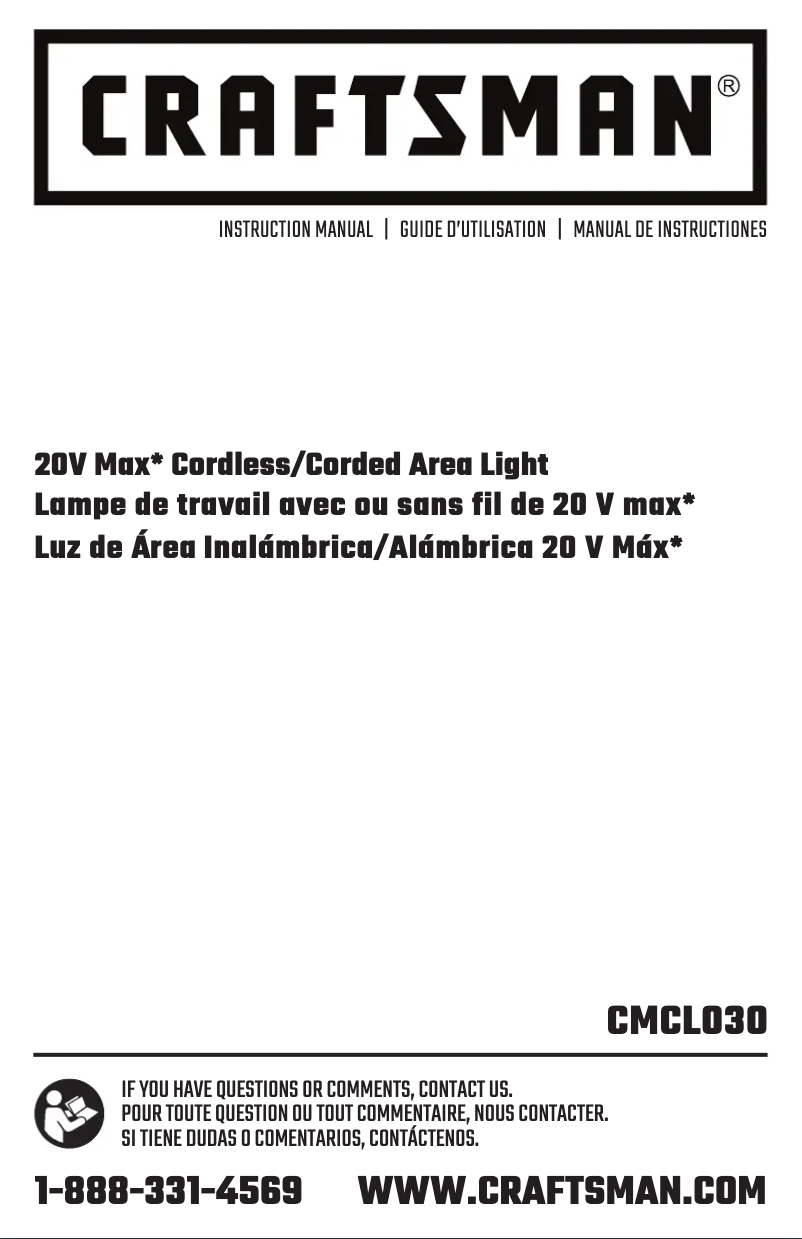 Página 1 del manual Manual de usuario Craftsman CMCL030B