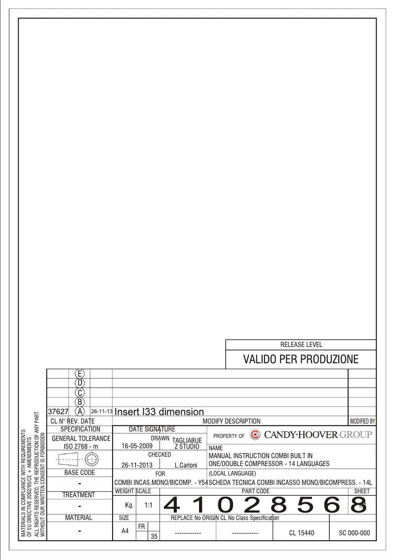 Imagen de la primera página del manual del dispositivo RBCP 3183/1