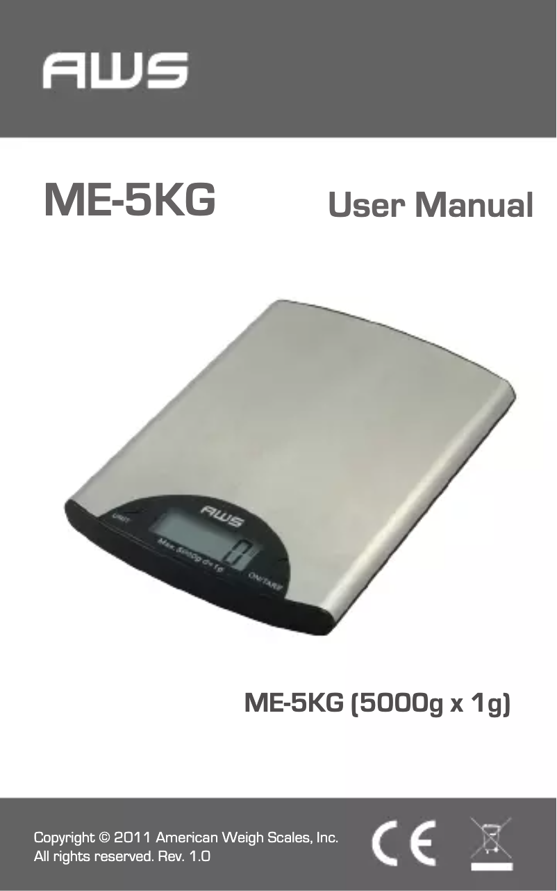 Imagen de la primera página del manual del dispositivo ME-5KG