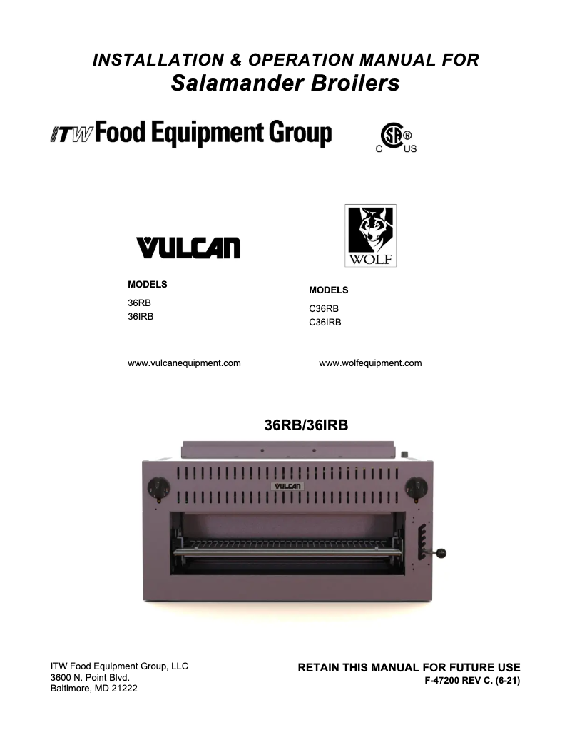 Imagen de la primera página del manual del dispositivo 36IRB