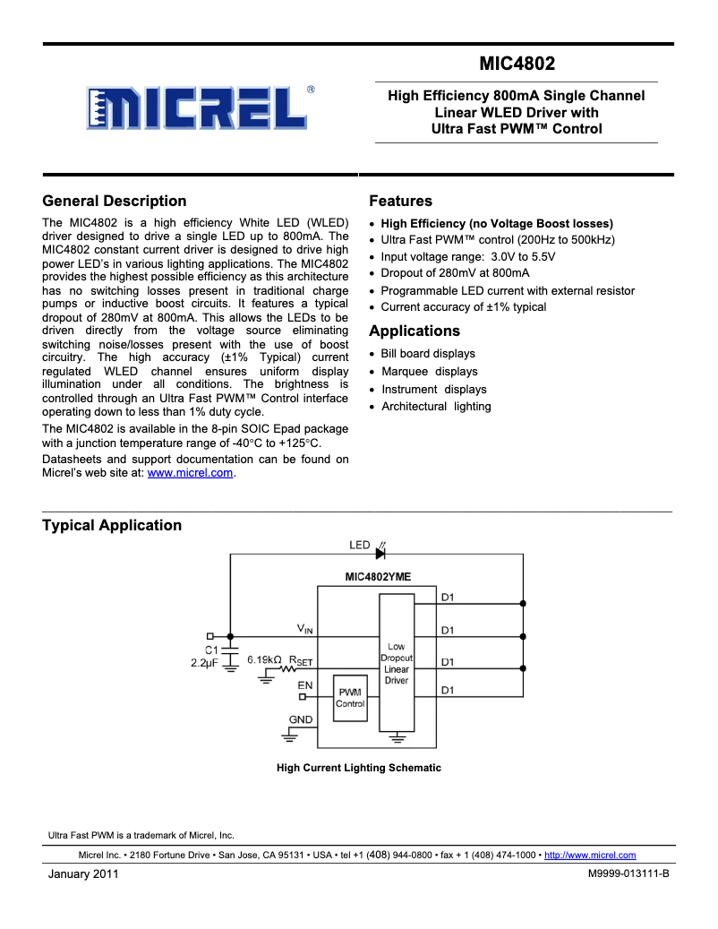 Imagen de la primera página del manual del dispositivo MIC4802