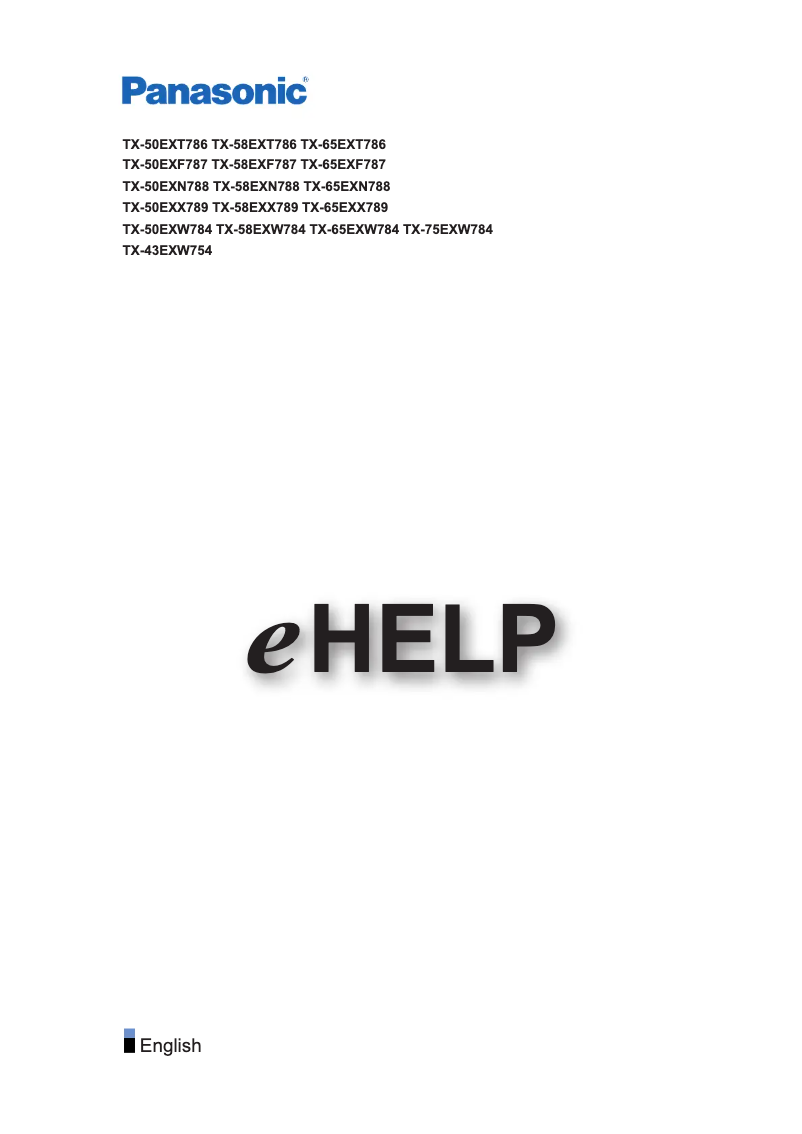 Imagen de la primera página del manual del dispositivo TX-65EXW784