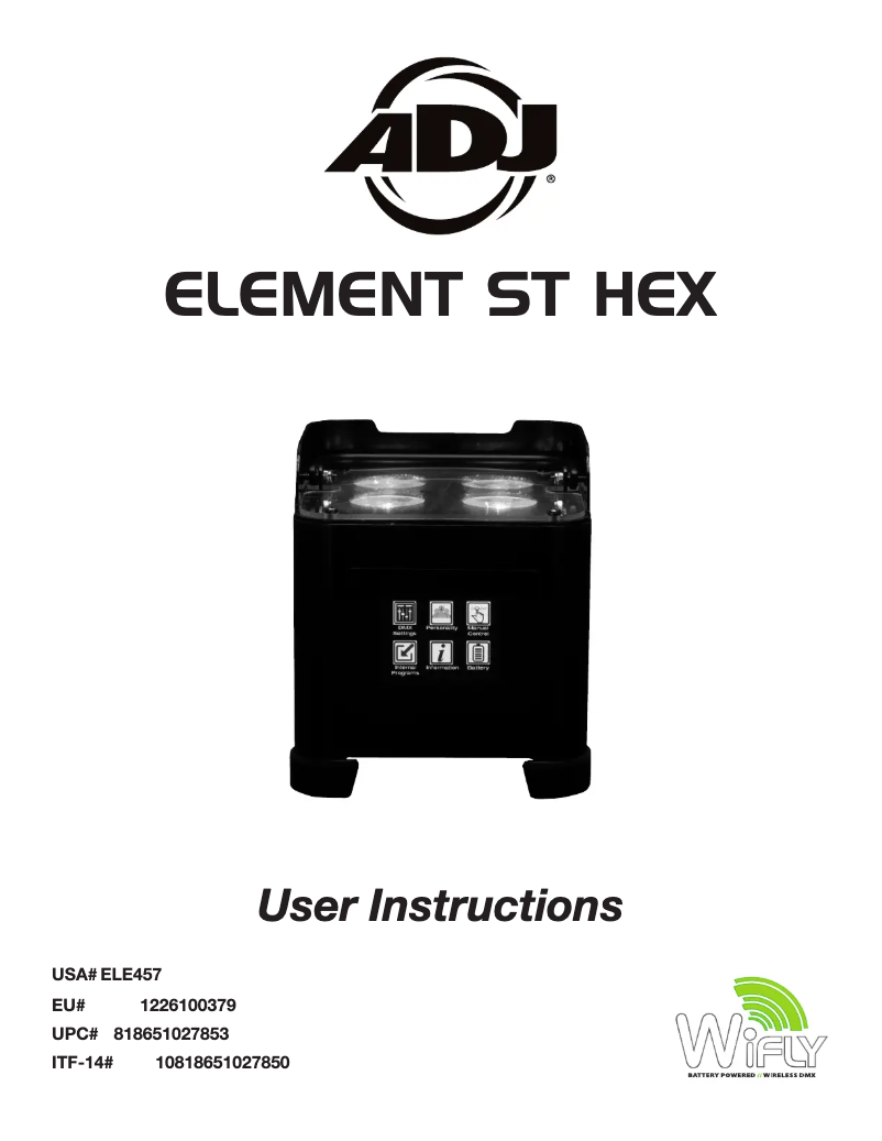 Página 1 del manual Manual de usuario Adj Element ST HEX