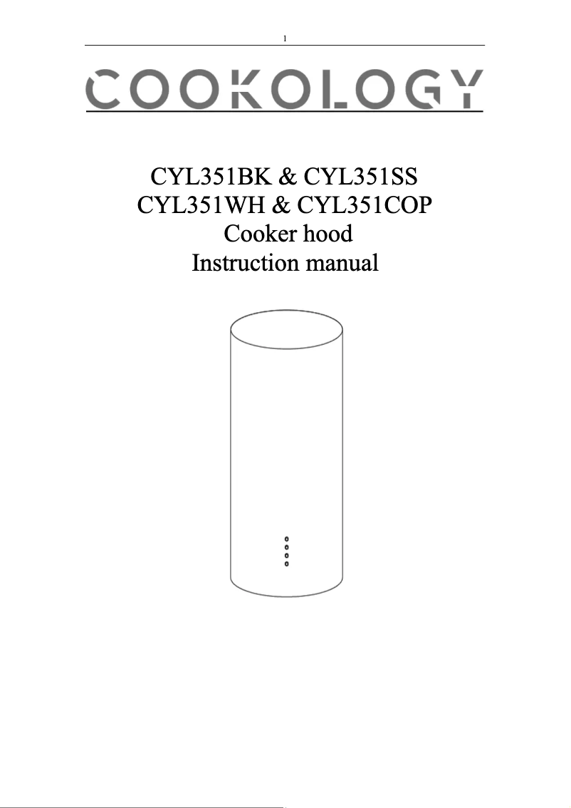Página nº 1 - Manual de usuario Cookology CYL351WH