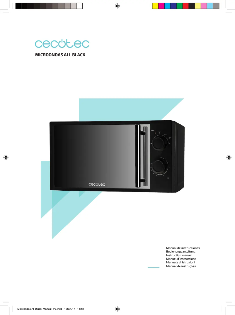 Página 1 del manual Manual de usuario Cecotec Microondas All Black