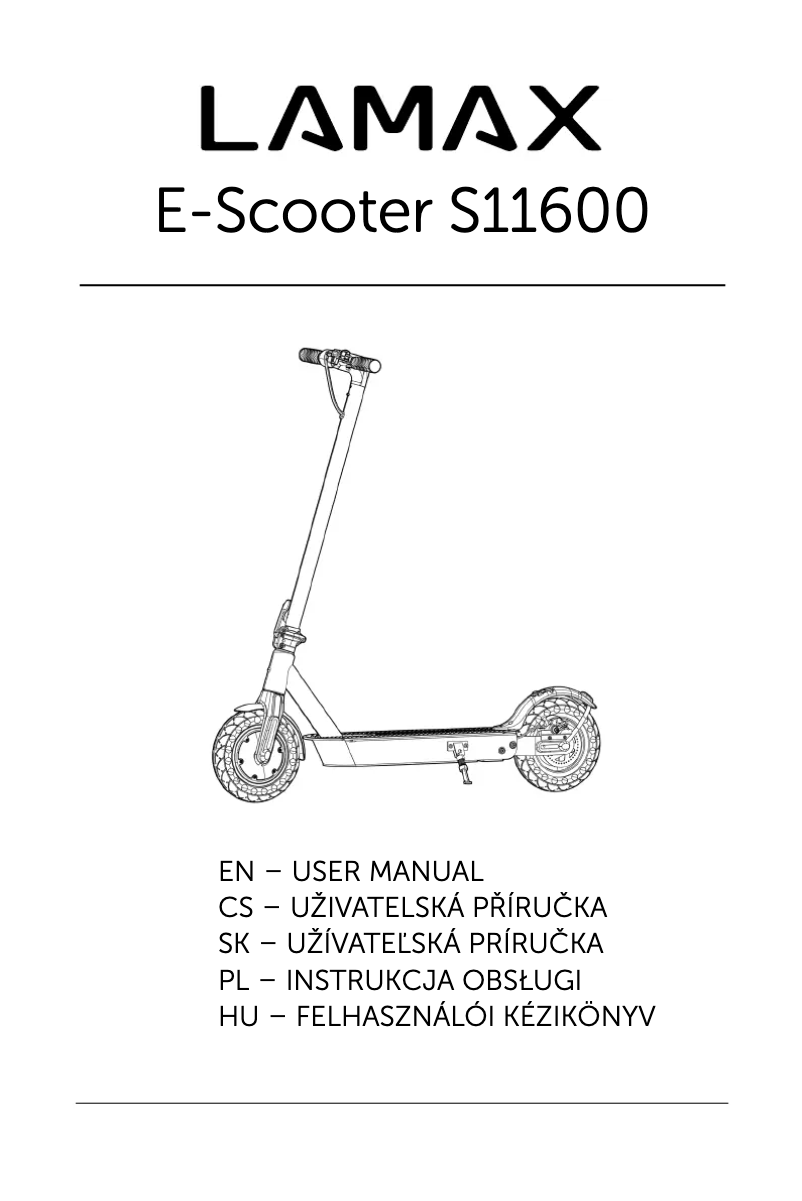 Página 1 del manual Manual de usuario Lamax E-Scooter S11600