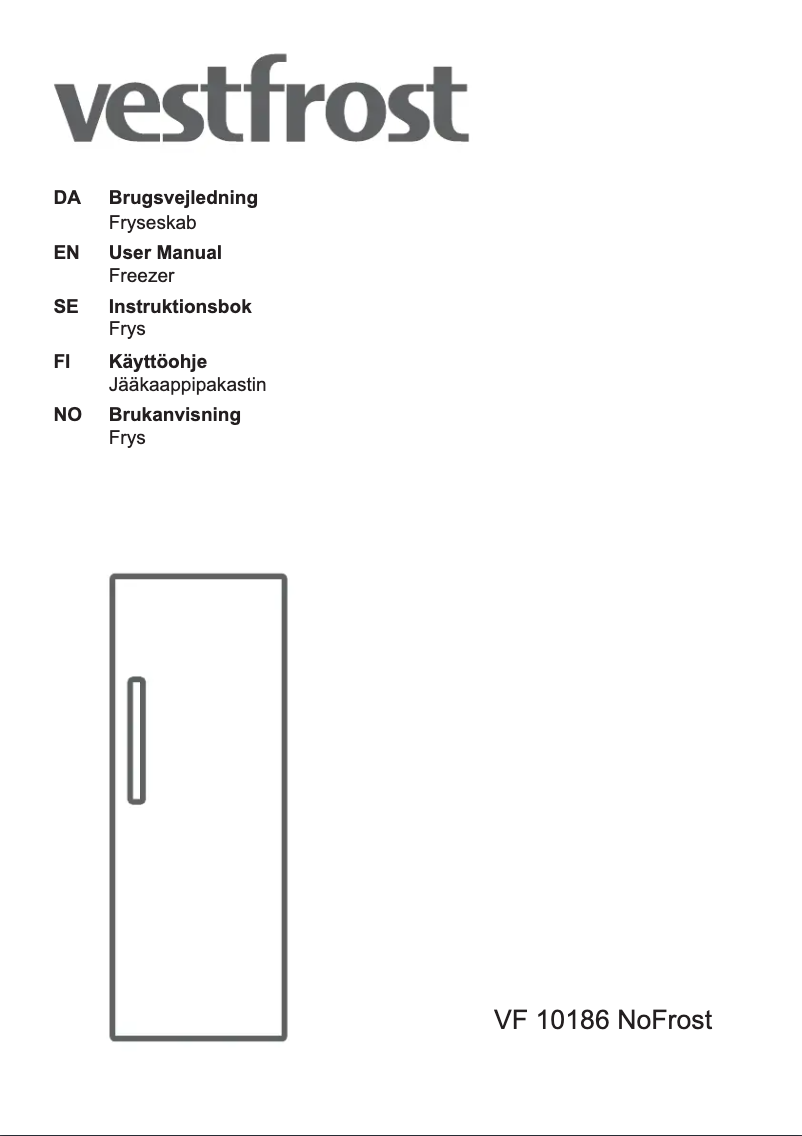 Página 1 del manual Manual de usuario Vestfrost VF 10186 NoFrost
