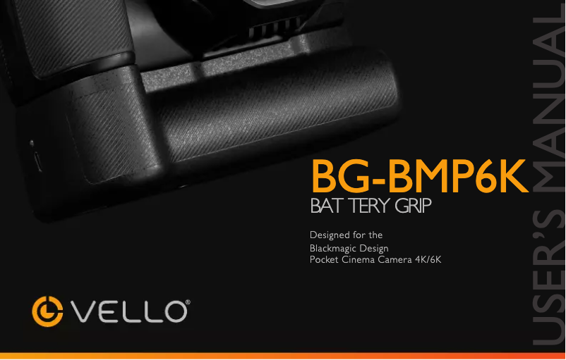 Página 1 del manual Manual de usuario Vello BG-BMP6K