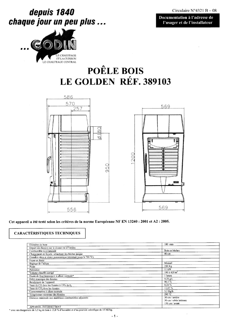 Imagen de la primera página del manual del dispositivo Golden