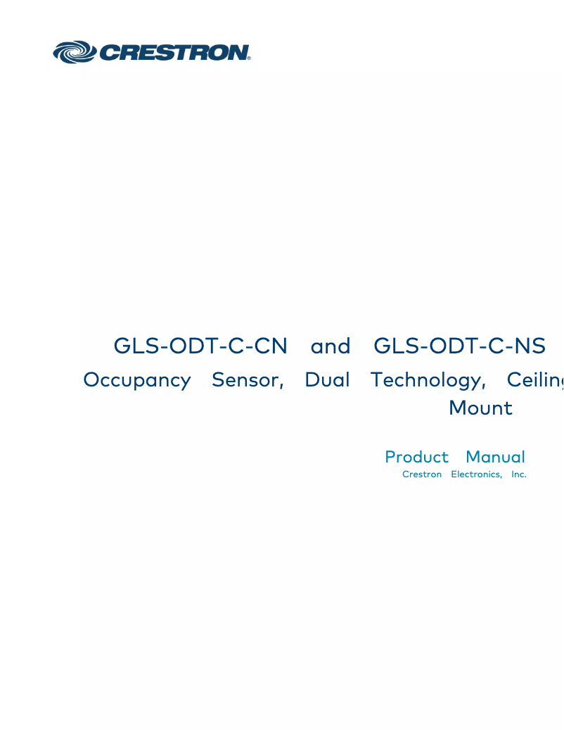 Página 1 del manual Manual de usuario Crestron GLS-ODT-C-NS