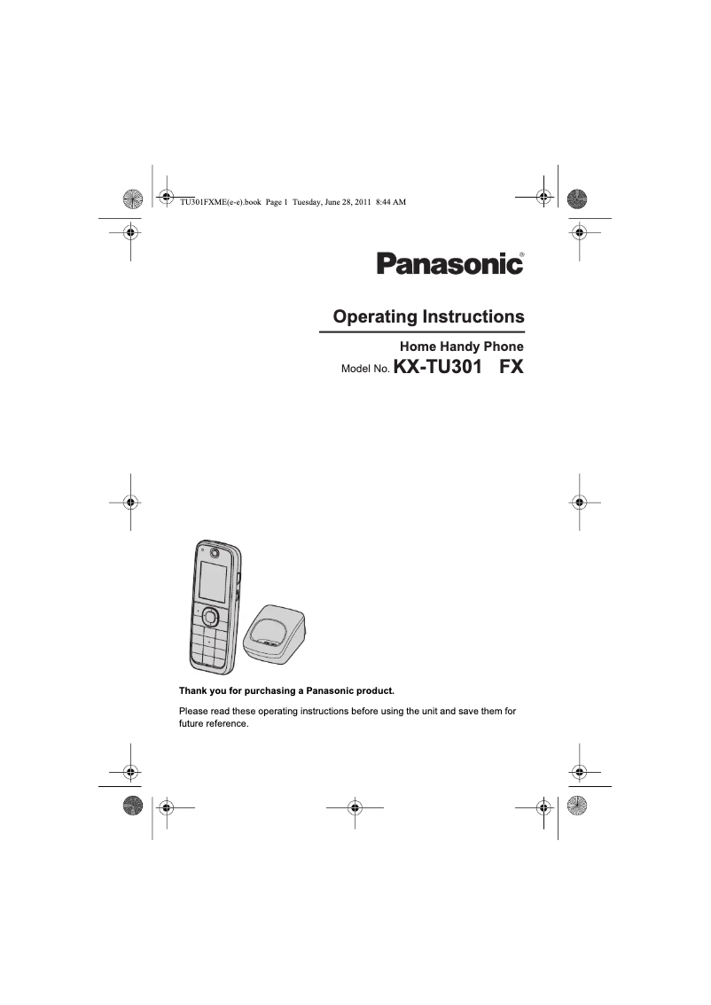 Imagen de la primera página del manual del dispositivo KX-TU301FXME