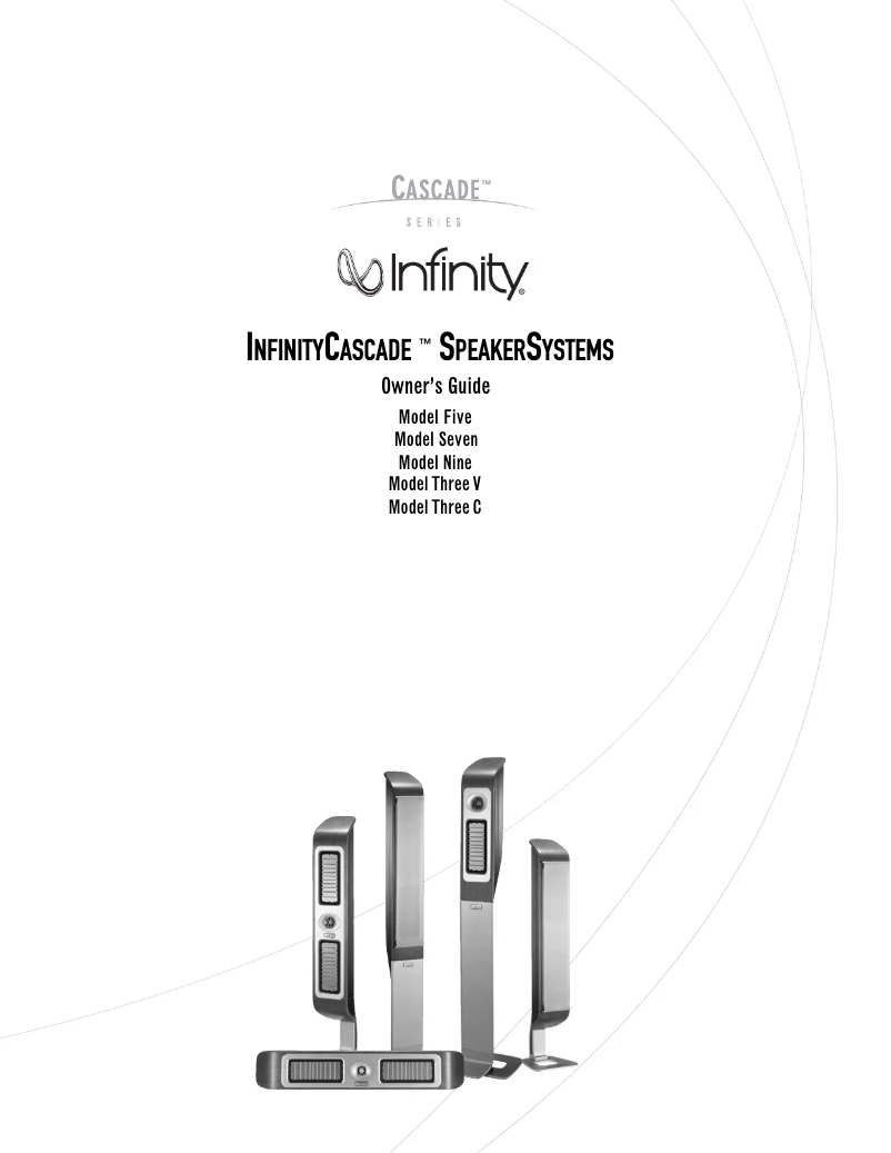 Página 1 del manual Manual de usuario Infinity Cascade Model 9