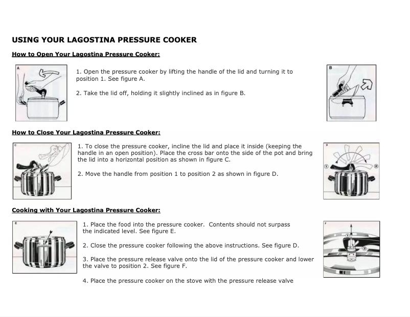 Página nº 1 - Manual de usuario Lagostina Domina