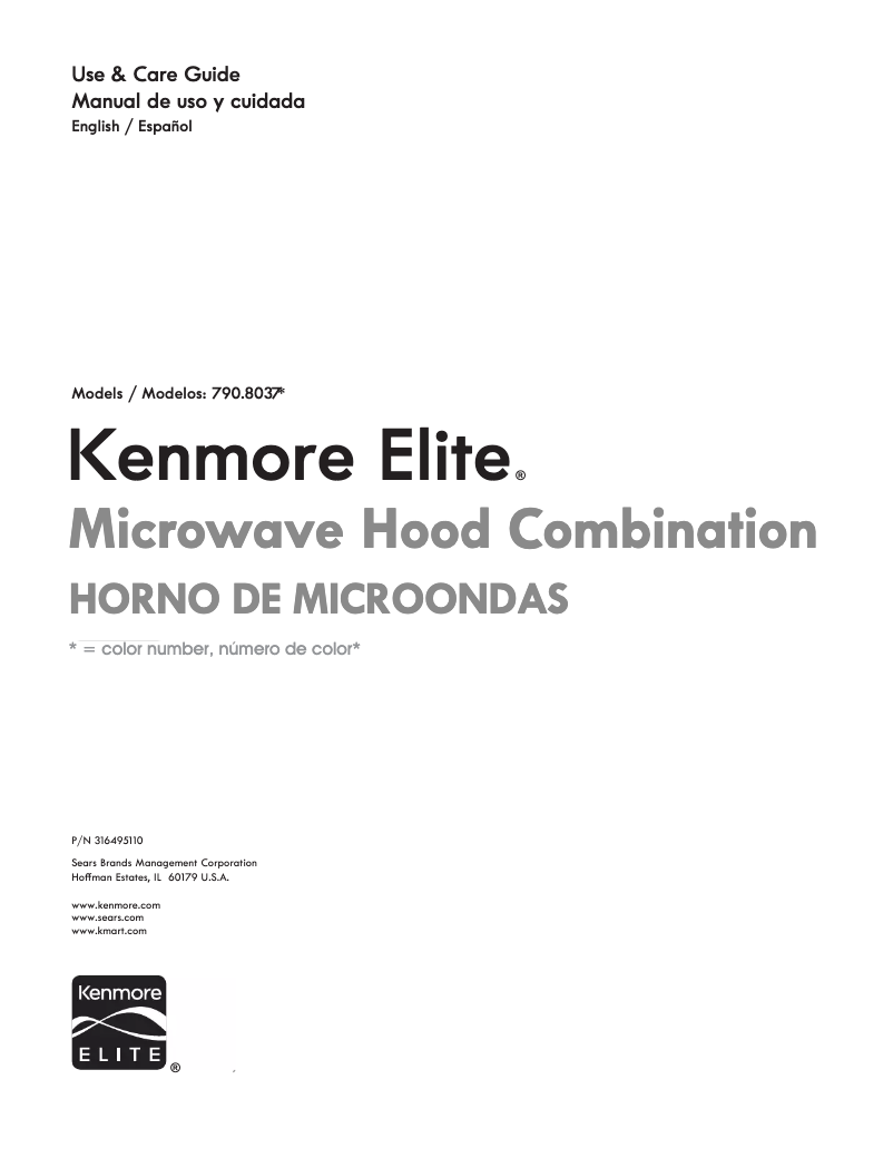 Página nº 1 - Manual de usuario Kenmore 790.80379