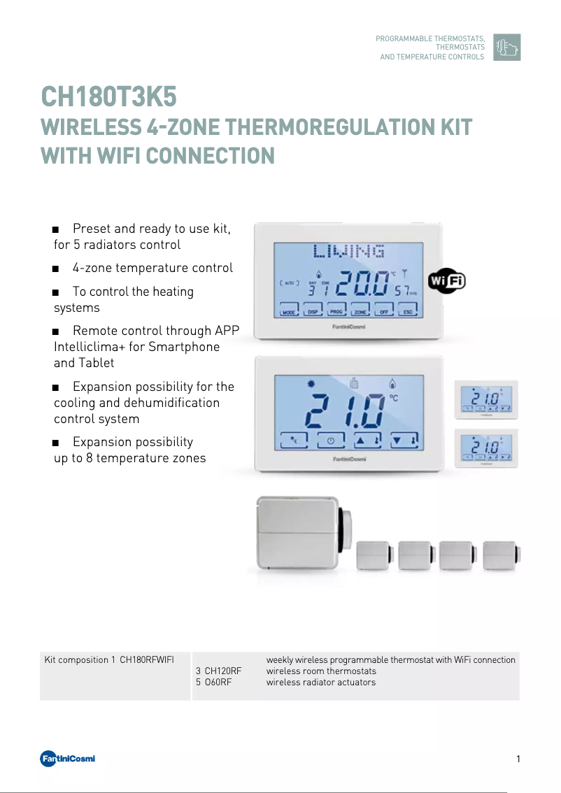 Imagen de la primera página del manual del dispositivo CH180T3K5