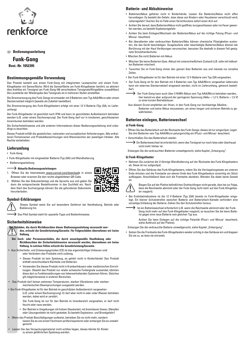 Imagen de la primera página del manual del dispositivo 1052395