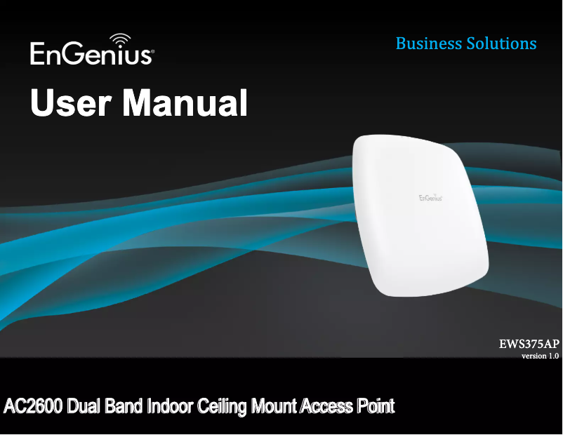 Imagen de la primera página del manual del dispositivo EWS375AP