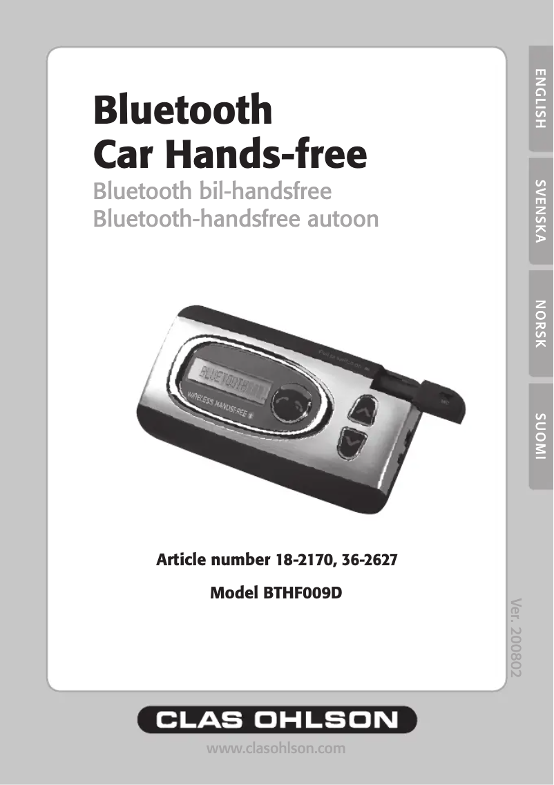 Página 1 del manual Manual de usuario Exibel BTHF009D