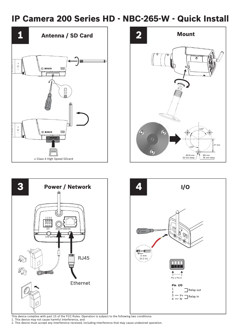Página nº 1 - Manual de usuario Bosch NBC-265-W