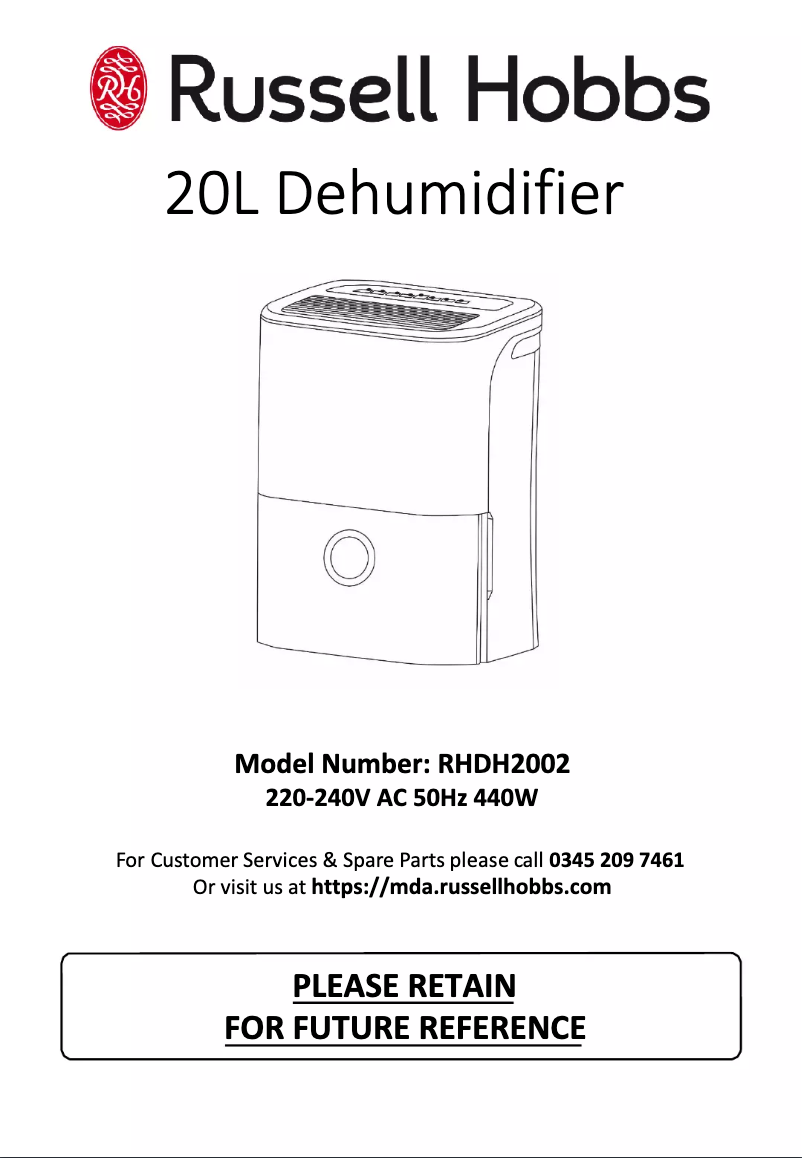 Imagen de la primera página del manual del dispositivo RHDH2002