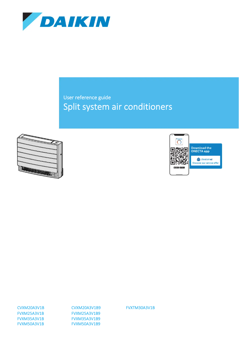 Página 1 del manual Manual de usuario Daikin FVXM25A3V1B9