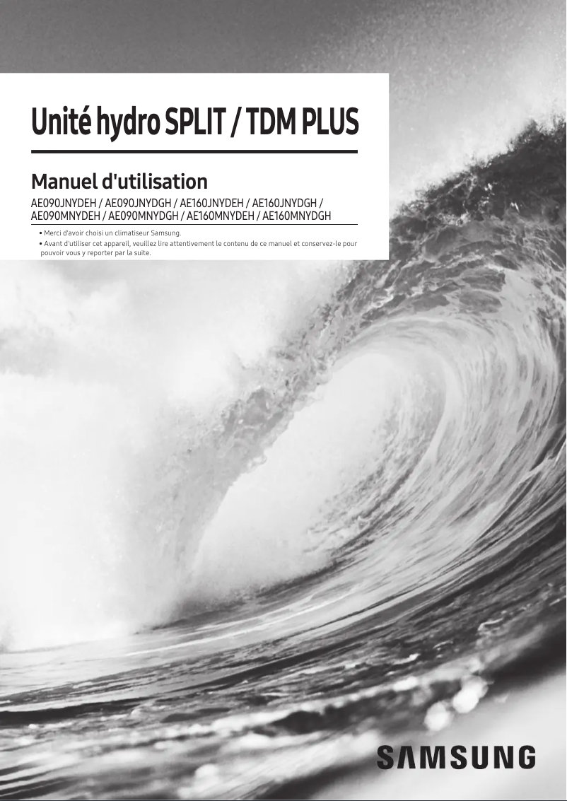 Imagen de la primera página del manual del dispositivo AE160MNYDEH