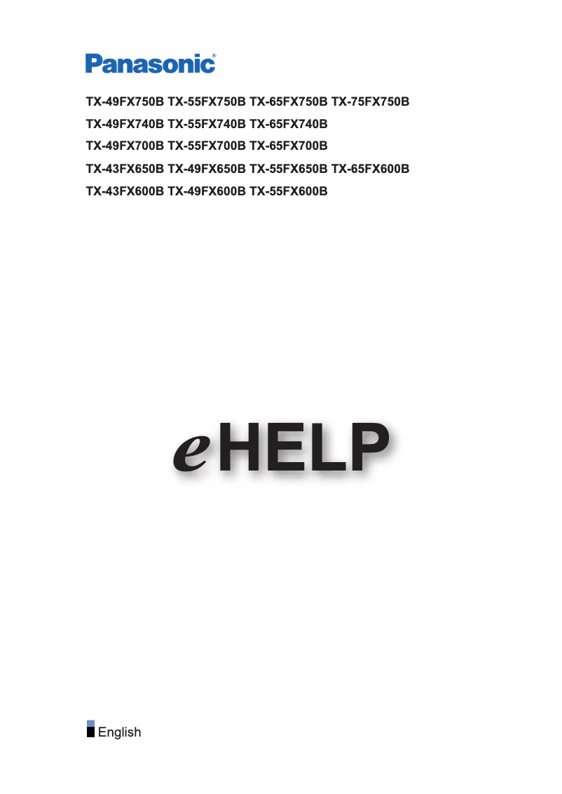 Página nº 1 - Manual de usuario Panasonic TX-65FX600B