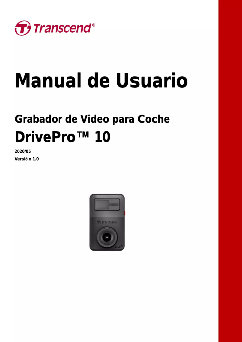 Página 1 del manual Manual de usuario Transcend DrivePro 10