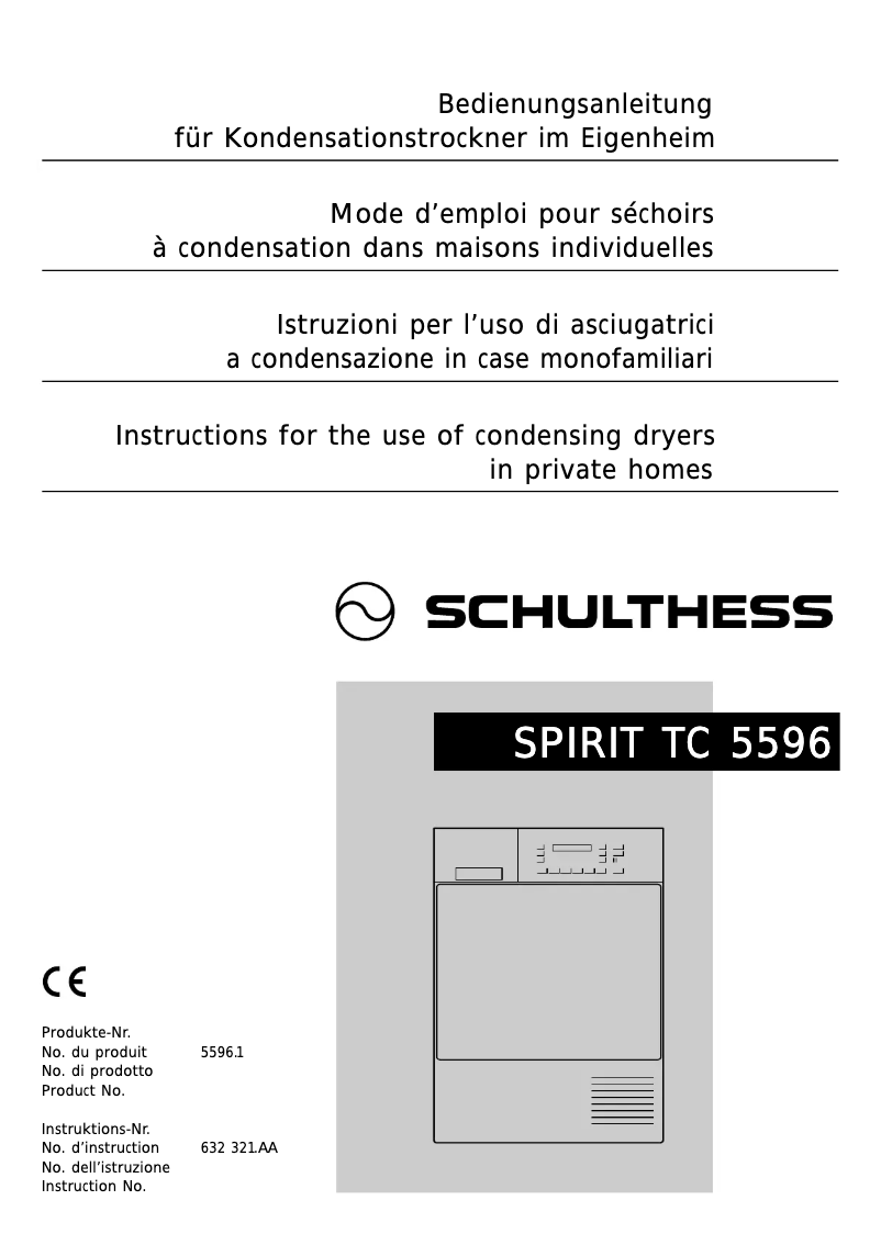 Imagen de la primera página del manual del dispositivo Spirit TC 5596