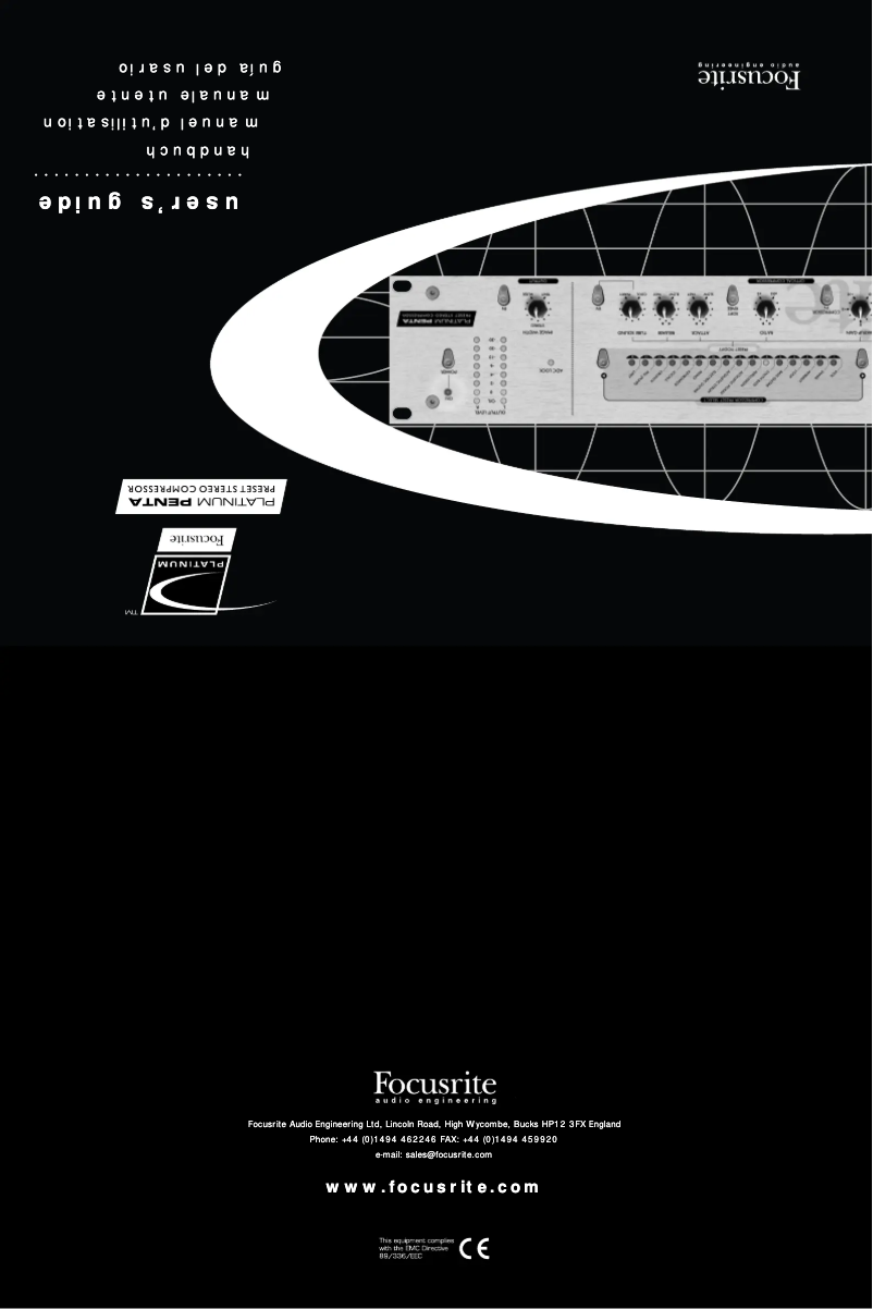 Imagen de la primera página del manual del dispositivo Platinum Penta