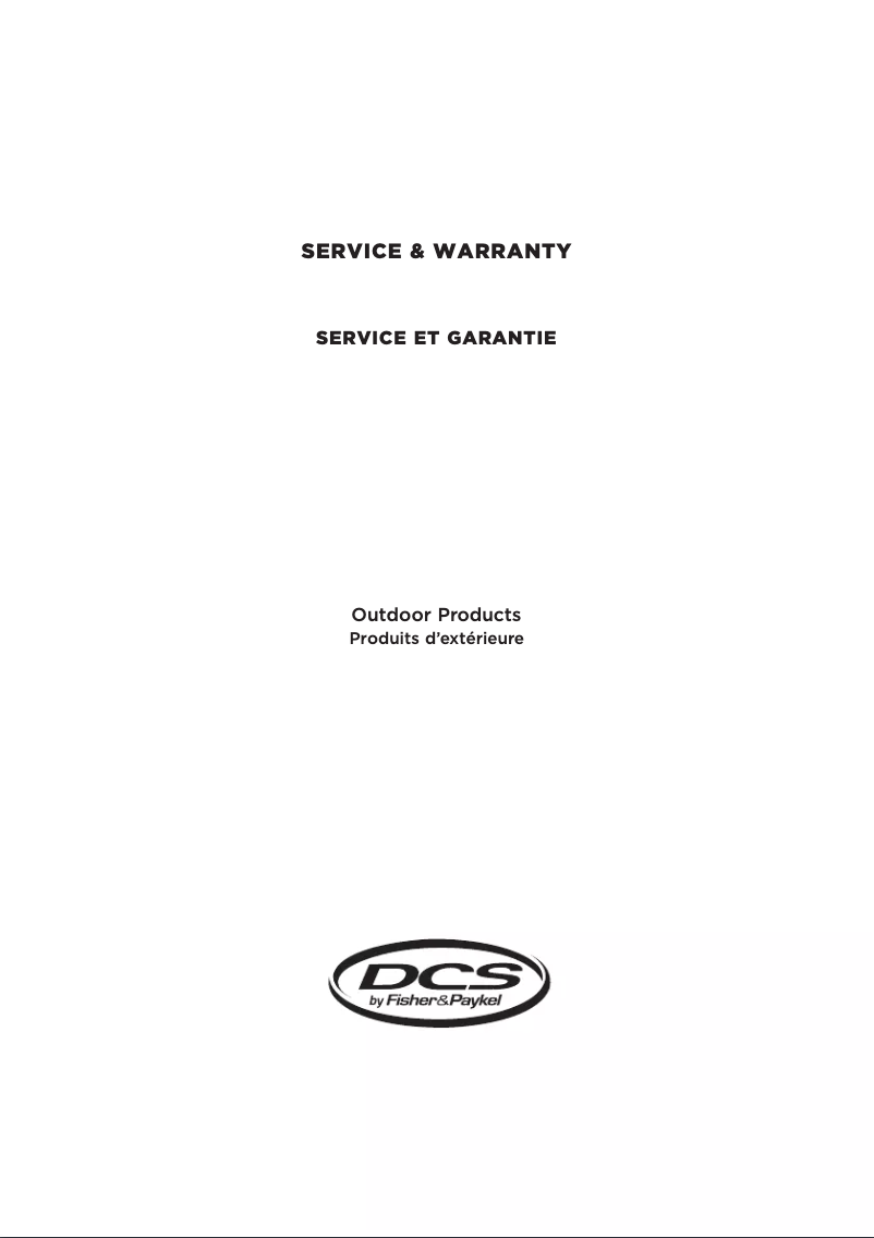 Página 1 del manual Información de garantía DCS ASH6-48