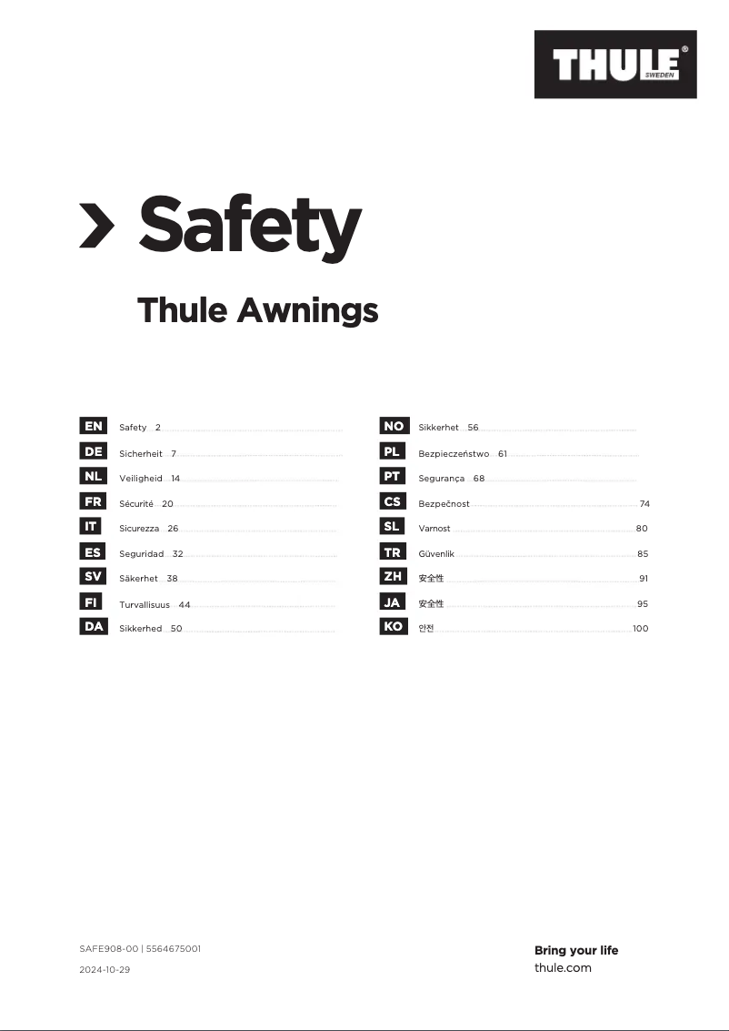 Página 1 del manual Manual de usuario Thule 3200