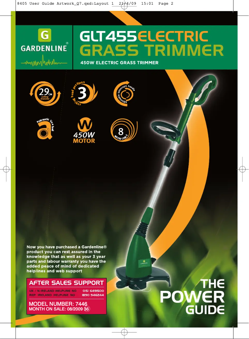 Página nº 1 - Manual de usuario Gardenline GLT 455