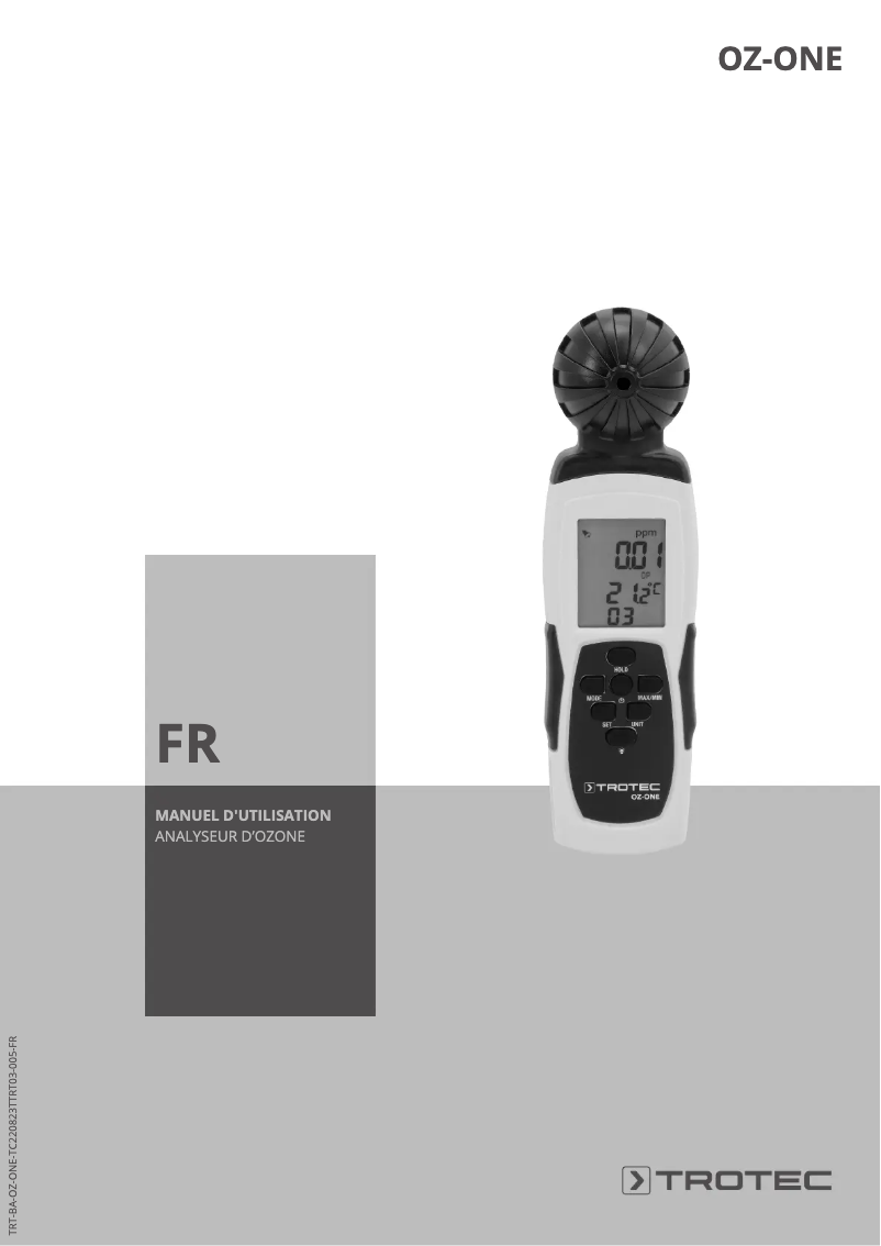 Imagen de la primera página del manual del dispositivo OZ-ONE