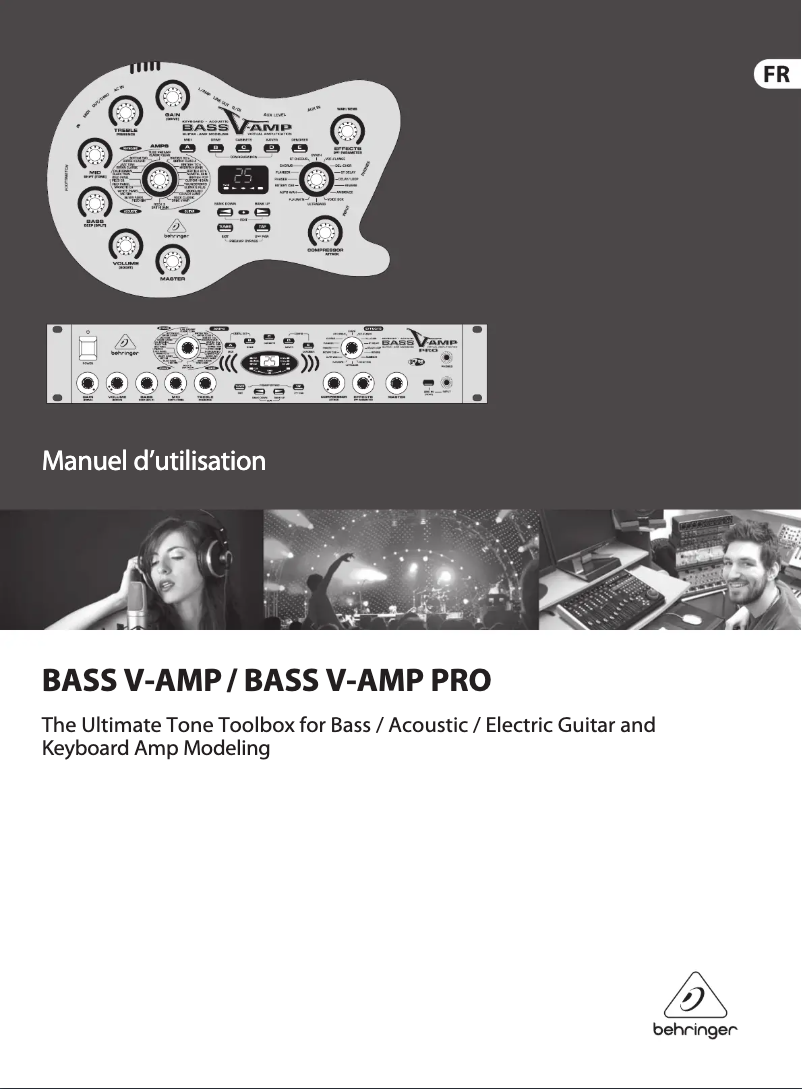 Imagen de la primera página del manual del dispositivo Bass V-AMP