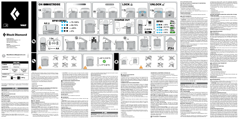 Página 1 del manual Manual de usuario Black Diamond Volt