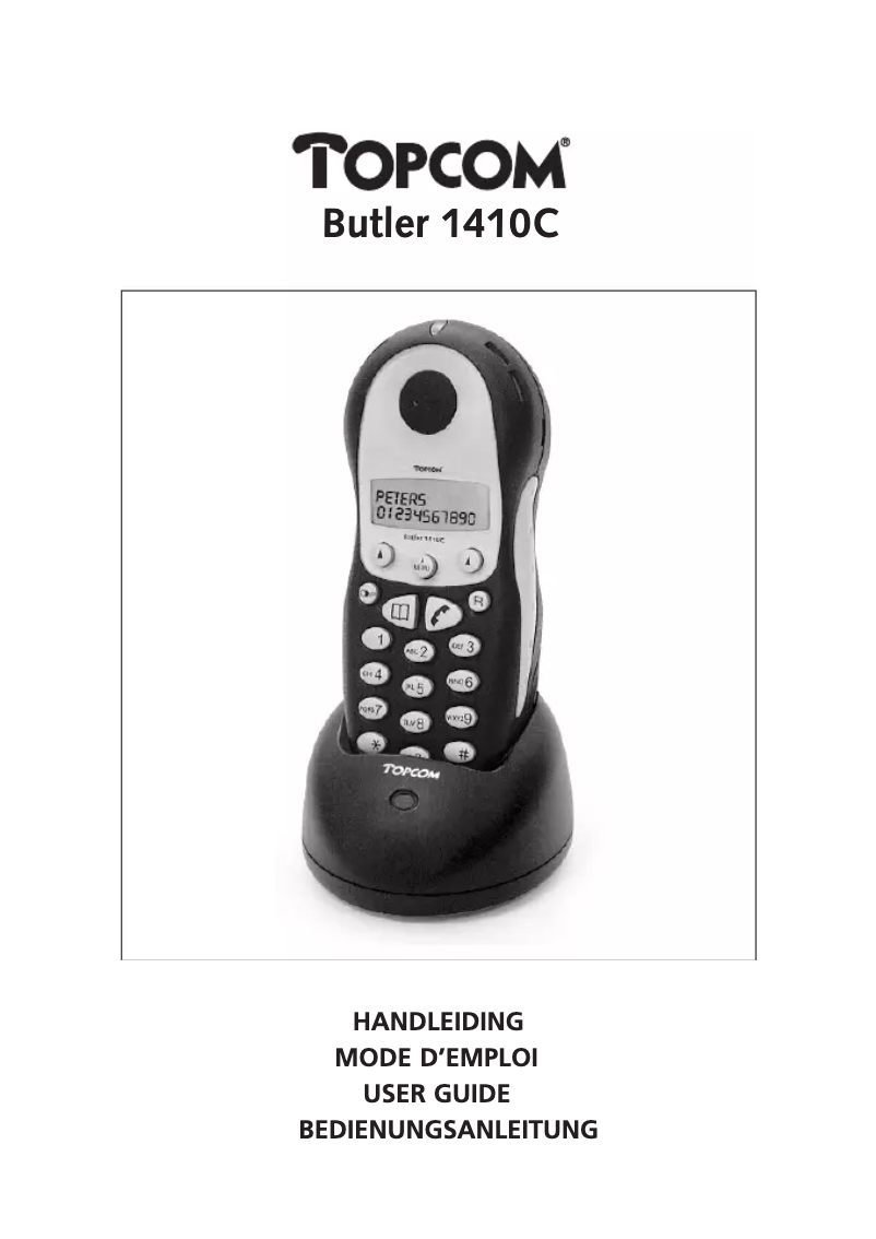 Página 1 del manual Manual de usuario Topcom Butler 1410C
