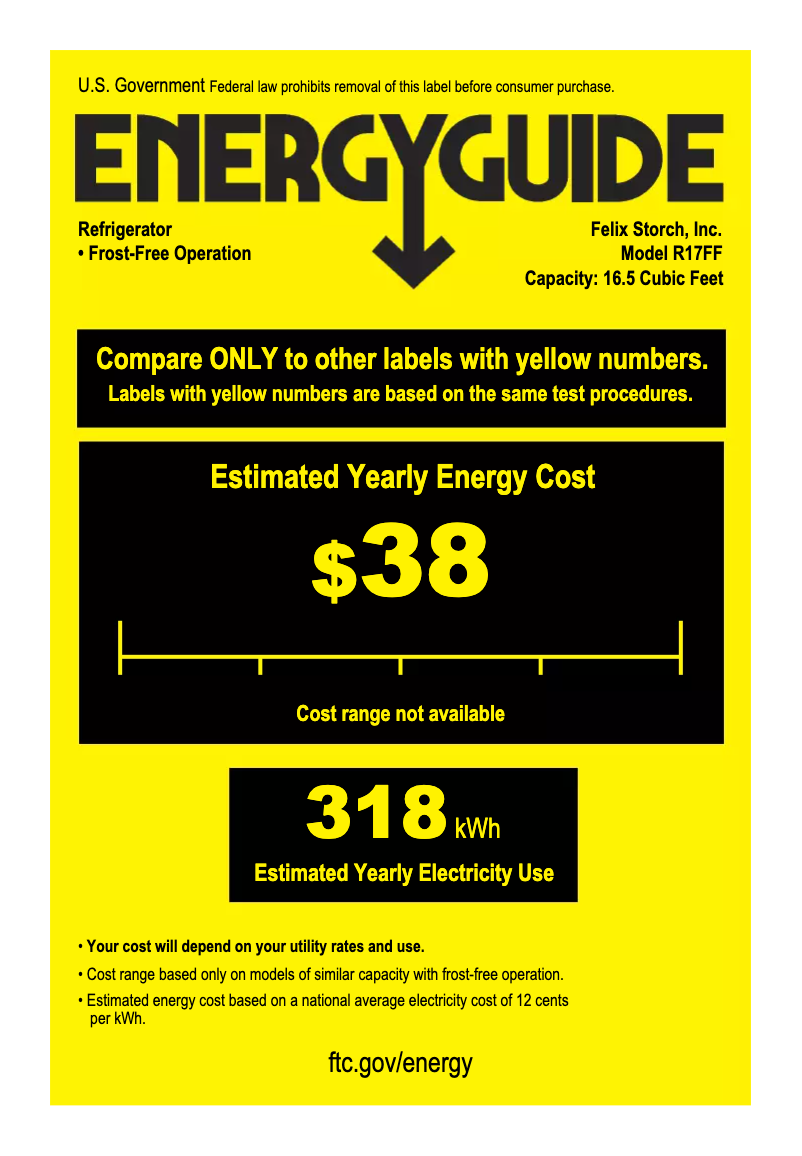 Página 1 del manual Etiqueta energética Summit R17FF