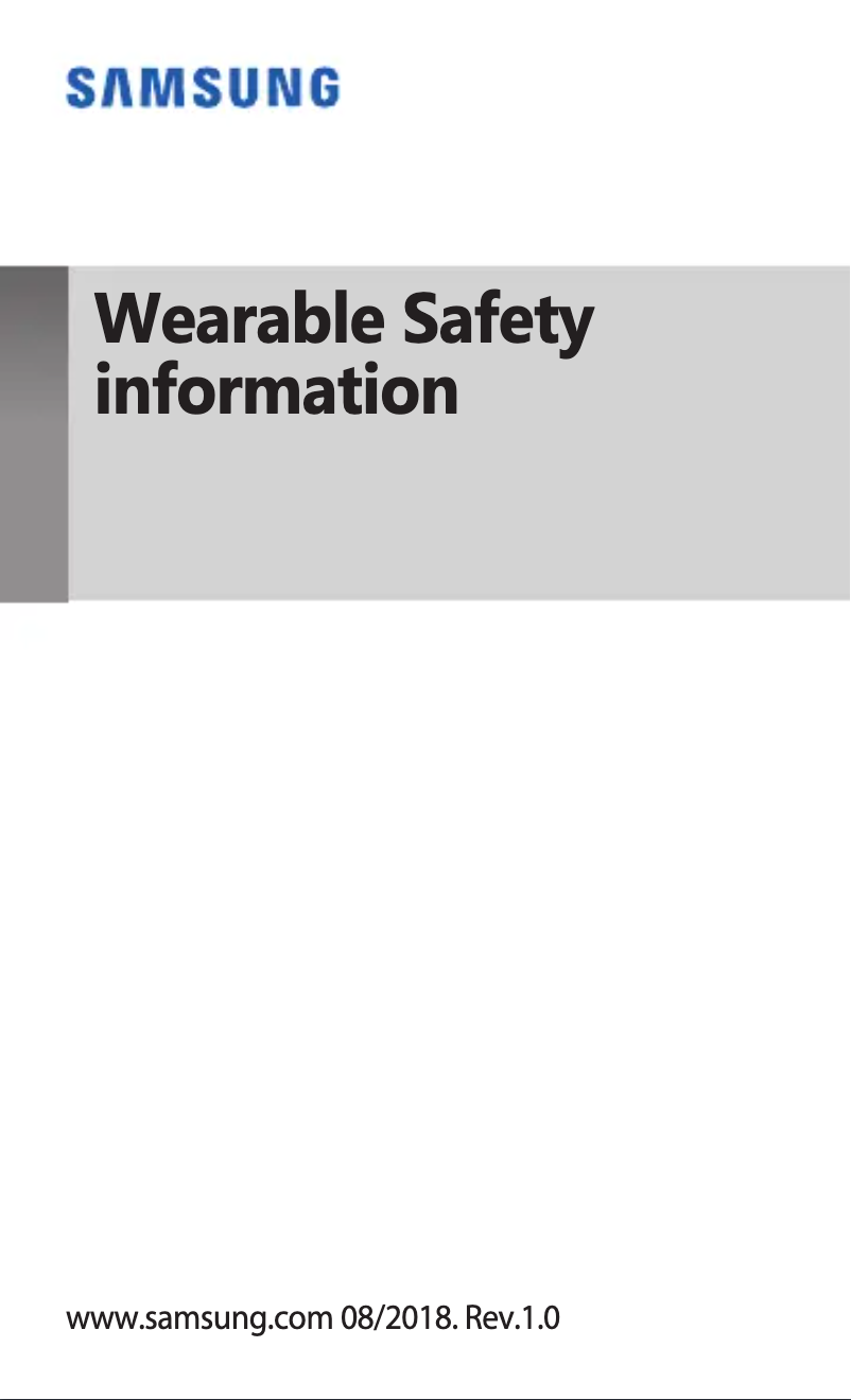 Imagen de la primera página del manual del dispositivo Galaxy Watch