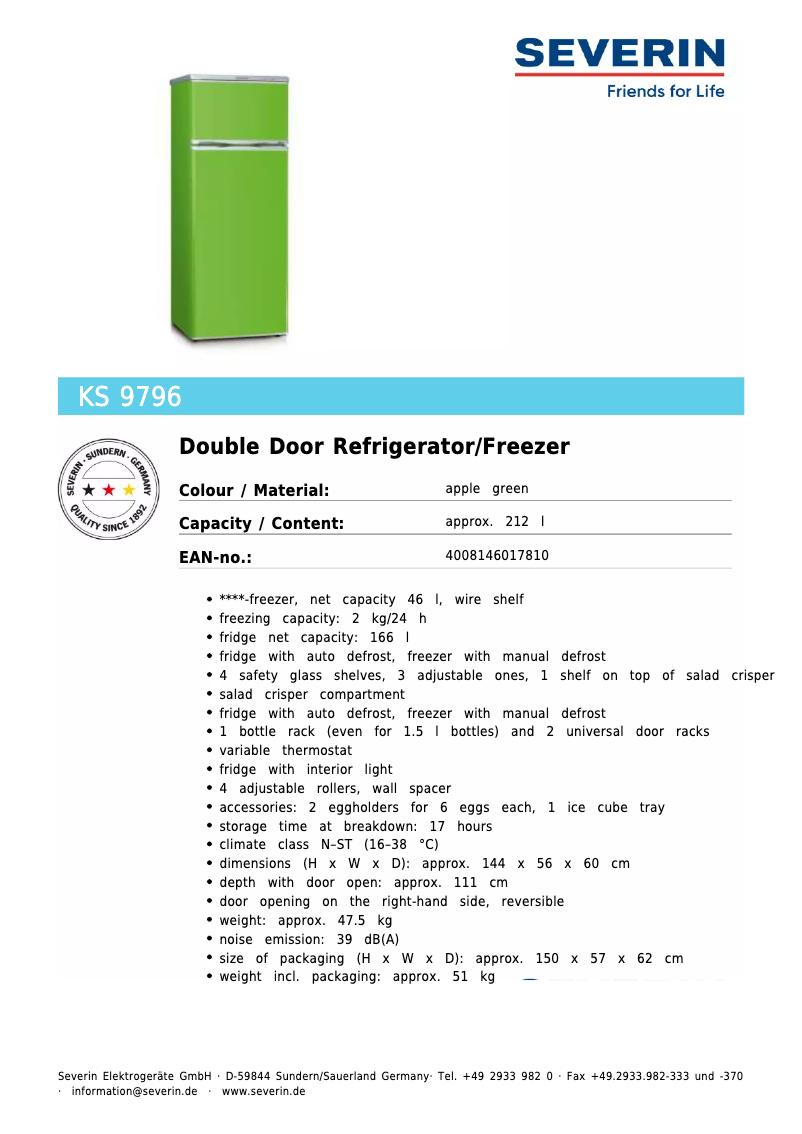 Imagen de la primera página del manual del dispositivo KS 9796