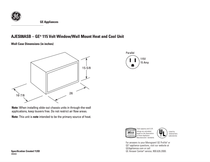 Imagen de la primera página del manual del dispositivo AJES08ASB