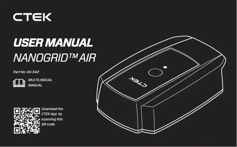 Imagen de la primera página del manual del dispositivo NANOGRID AIR